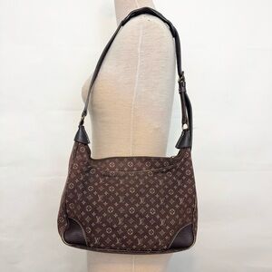 Louis Vuitton Vintage Monogram Mini Lin Boulogne Shoulder Bag Ebene
